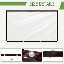 Tarp Waterproof 8x12-Heavy Duty Plastic Tarps,Vinyl Transparent Tarpaulin With Grommets,Outdoor Small&Large Tarp Cover /Greenhouse/Camping/Plant/Patio[New Products] - 1p - View 4