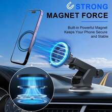 xnyocn Xnyocn Dashboard Magnetic Phone Holder For Car, Compatible With MagSafe Car Mount, Windshield Magnetic Car Mount, Car Accessories Compatible With IPhone, Android Phone, Gift For Birthday, Family, Friends Car Phone Holder