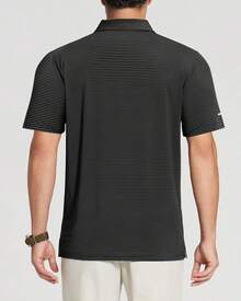 Golf Shirts For Men - Moisture Wicking Short Sleeve Performance Sport Casual Striped Collared Mens Polo Shirt-2025 - Sọc xanh trắng - Xem 6