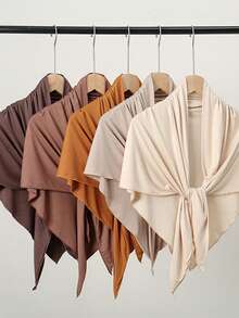 1 件女士三角形防滑吸水头巾，多功能透气纯色休闲头巾，可用作运动头带，舒适凉爽，适合日常佩戴 - 升級款三角汗布頭巾 - 查看 4