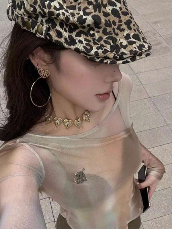1 Berretto basco da donna con stampa leopardata, cappello newsboy dallo stile di strada alla moda, cappello casual da esterno, adatto per l'autunno/inverno, per strada o per occasioni di business e feste