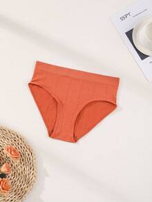 6 PCS Seamless Panties Mid Waist Maillard Color Women's Briefs Lifting Buttock High Elasticity Panty Comfortable & Breathable Lingerie Ladies Underwear - Multicolor - View 9