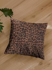 1 件豹纹图案装饰枕套靠垫套 - 拉链开合，可机洗，适用于客厅、沙发、卧室，现代风格方形装饰功能，适合自然家居装饰、阳台和客厅装饰，休闲时光，适用于卧室、沙发、床和家居装饰 - 彩色 - 查看 5