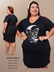 Plus Size Dresses - màu đen - Xem 4