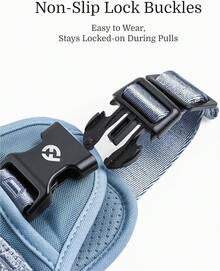 2025 New Edition, Fei & Eve Classic Dog Harness - Quick-Release Buckles |   3-Point No-Pull Control |   Heavy-Duty 900D Nylon |   Dual Safety Handles |   Breathable Mesh |   Adjustable Fit |   Medium,Gray - Blue - View 9