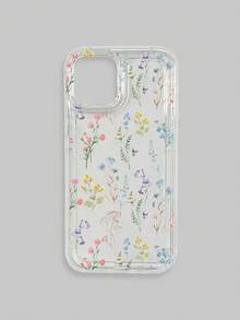 1pc Floral Pattern Transparent Phone Case, Suitable For IPhone 17/17 Air/17 Pro/17 Pro Max And Galaxy Phones, Protective Cover - Multicolor - View 16