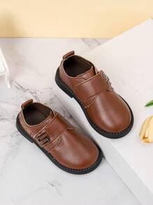 Zapatos de vestir suave para niños, zapatos casuales de tipo Oxford negros para niños, estilo británico, para la escuela, para niños pequeños/pequeños/grandes