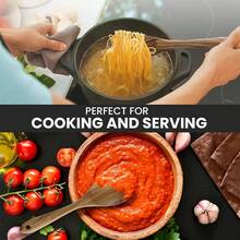 TAIMASI 9pcs Teak Wood Cooking Utensil Set - Non-Stick Sa-Fe Wooden Spoons With Ergonomic Grip - Perfect Kitchen Essential For 4th Of July BBQ/Thanksgiving Dinner/Christmas Meal Prep - Ideal Gift For Home Chefs & Professional Kitchens - 鏽棕色 - 查看 8