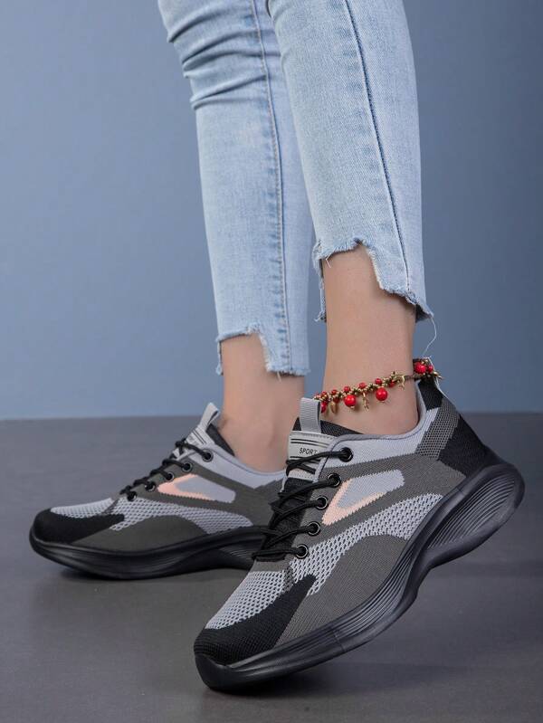 New Versatile Plus Size Women's Mesh Breathable Casual Shoes, Soft-Sole Soft-Face Running Shoes, Fashion Lightweight Comfortable Women Shoes, Women's Jogging Sneakers, Round Toe Lace-Up Walking Shoes, Women's Road Running Shoes, Fashionable Casual Travel Shoes, Women's Training Shoes, Women's Fitness Shoes
