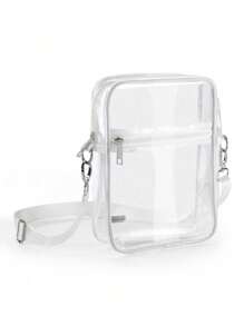 Clear Crossbody Bag, Stadium Approved Clear Bag For Concerts,Sporting Event For Women And Men Pvc Bag