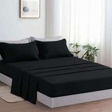 Sheet Sets With Pillowcases - Black - View 1