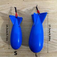 Fishing Spomb Rocket Shape Spod Fishing Feeders Float Bait Holder Tackle Tool Accessories