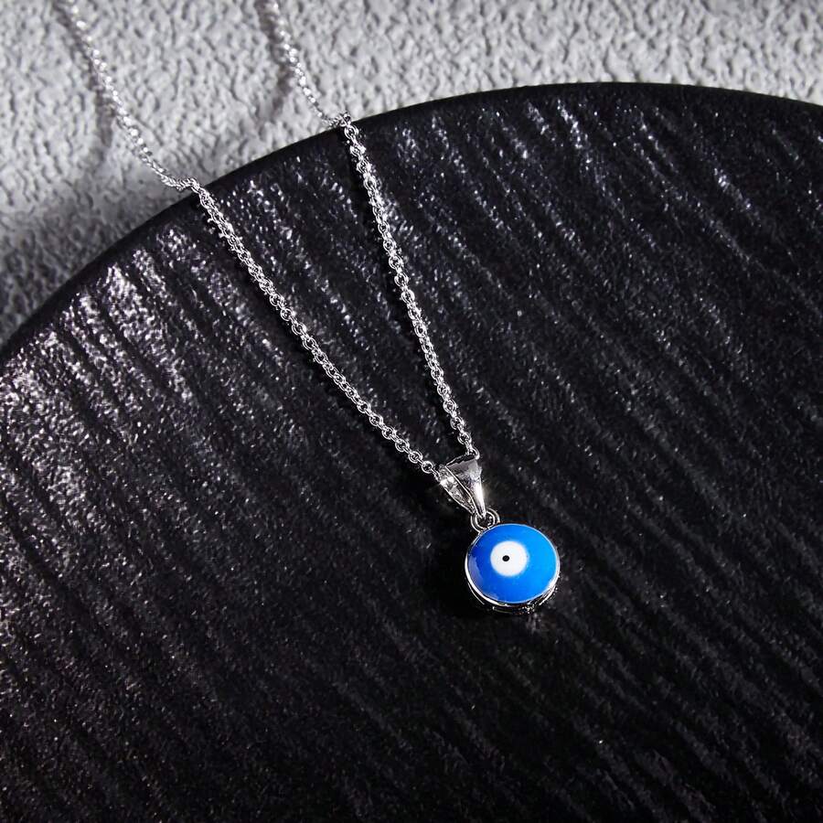 MDFUN 1 件百搭时尚邪眼吊坠项链，适合男女，适合派对/节日/日常佩戴