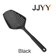 Large Colander  Large Noodle Spoon Long Handle Spoon High Temperature Non-Stick Pan Colanders Strainers  Utensils - 黑色 - 查看 1