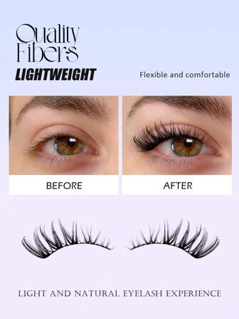 Asiteo 7 pares de pestañas postizas de ojo de gato, naturales y delicadas, con efecto cruzado y esponjoso, con esquinas rizadas, adecuadas para uso diario y para ir al trabajo