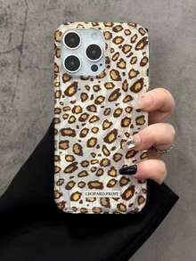 Luxury Leopard Shell Texture Phone Case, Compatible With 16/15/14/13/12 Pro Max/17/17 Pro/17 Pro Max/11/17/17 Pro/17 Pro Max, Fashionable Shock-Resistant Back Cover - Leopard - View 2