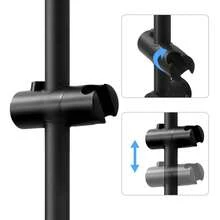Adjustable 66CM Shower Riser Rail  Wall-Mounted Segmented Shower Head Holder For Bathroom - 黑色 - 查看 4