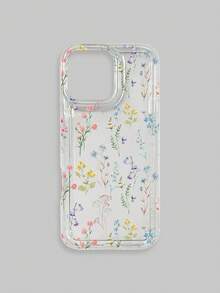 1pc Floral Pattern Transparent Phone Case, Suitable For IPhone 17/17 Air/17 Pro/17 Pro Max And Galaxy Phones, Protective Cover - Multicolor - View 30
