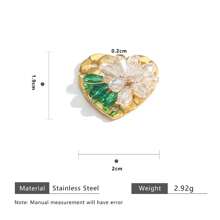 1pc Stainless Steel Gold-Plated Heart-Shaped Hand Woven Bead Pendant DIY Jewelry Making Accessory Suitable For Women's Daily Wear