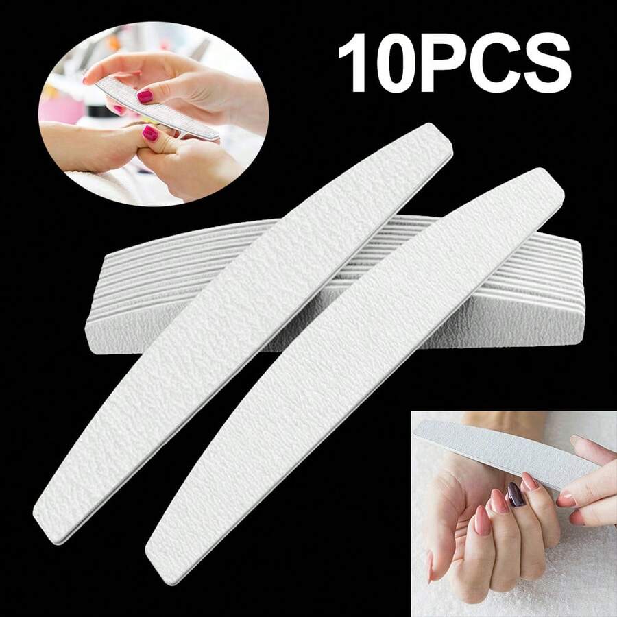 2Set (10pcs/Set)Nail Files Harbour Bridge 100/180 Grit Professional Manicure Pedicure - Grey - View 1