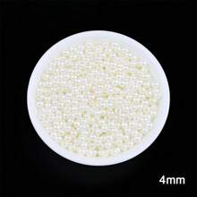 3-14mm ABS Faux Pearl Beads With Hole, Loose Round Craft Beads For Jewelry Making, DIY Handmade Needlework Faux Pearl Necklace Bracelet 8 Size White Beige