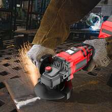 Smerigliatrice angolare elettrica a batteria senza spazzole da 125 mm, macchina da taglio e lucidatura, elettroutensile con display digitale a 3 velocità, smerigliatrice per metalli da 1000 W con impugnatura aggiuntiva, elettroutensile da taglio