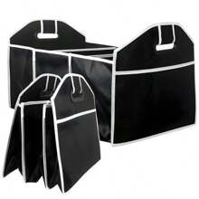 Sac de rangement pliable pour coffre de voiture avec 3 compartiments, 58 cm - Organisateur de coffre pliable