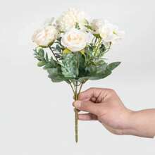 Artificial Flowers Rose Chrysanthemum Silk Bridal Bouquet Wedding Outdoor Arch Festival Home Room Vase Table Diy Gift Decoration