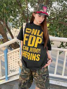 200g Pure Cotton T-Shirt 2025 Summer Ladies New Short Sleeve Pure Cotton Holiday Pattern Short Sleeve Round Neck Couple Wear Small Shirt Tops - 黑色 - 查看 2