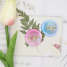 1pc 25mm Copper Head Wax Seal Stamp, With Flower, Plants, Bee, Cat And Rabbit Designs, For Retro Sealing Wax/Stamps, Invitations, Gift Wrapping, Scrapbooking, Etc. Back To School - Multicolor - View 9