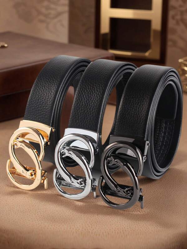 1 Piece Of Light Luxury Men's Black Multi-Color Alloy New Self-Buckle Alloy Buckle, Gothic Earl Style Business Youth , Casual Multi-Functional Jeans Waistband As A Perfect Gift For Dad, Relatives And Boyfriend