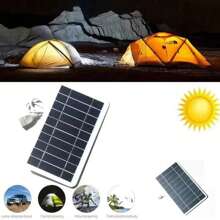 Portable Solar USB Charging Pad - Ideal For Camping, Travel And Emergencies | Power Bank For Mobile Phones, Flashlights And Fans, Outdoor Camping Charging Equipment