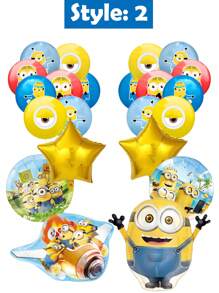 Minions Minions Theme -Thanksgiving, Christmas And Halloween Party Decorations,Minions Birthday Themed Party Decoration Items: Balloon Decorations, Private Rooms, Living Rooms, Festival Scene Arrangement, Party Birthday Balloon Supplies