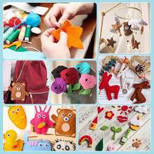 1 Gulungan Kain Felt Kerajinan, 17,72 x 17,72 Inci, Berbagai Warna, Kain Felt Tebal untuk Kerajinan DIY, Menjahit, Patchwork, Proyek Kerajinan, Dekorasi, Lembut dan Tahan Lama, Mudah Dipotong dan Dijahit - MultiWarna - View 12