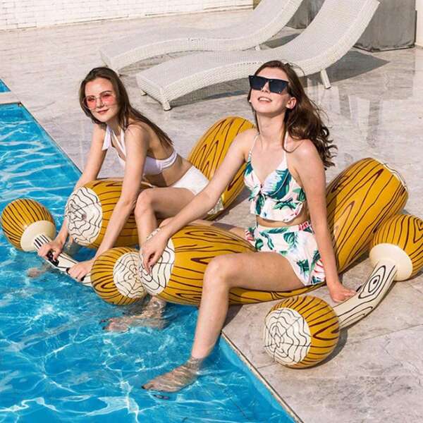 2 Pieces Set-Inflatable Pool Float For Adult, Inflatable Pool Float Tube, Pool Swim Ring, Water Fun Large Blow Up Summer Beach Swimming Raft Kids Adults.