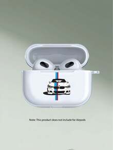 时尚赛车透明TPU保护壳，适用于 2、3、Pro、Pro 2耳机套 - 無色 - 查看 1