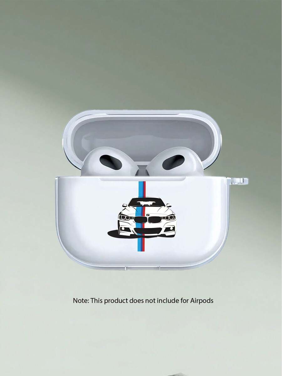 时尚赛车透明TPU保护壳,适用于 2、3、Pro、Pro 2耳机套 - 無色 - 查看 1