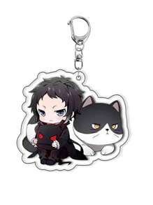 bandai Accesorio de anime Llavero acrílico de anime - Bungou Stray Dogs Lindo colgante de estilo Y2K de dibujos animados, adecuado para bolsos y llaves, regalo perfecto para fans, accesorios de cosplay, llavero de coche, bolso, mochila, pequeña joya, accesorios, regalos creativos, regalos de estudiante, accesorios de coche, colgante de bolso, accesorios escolares