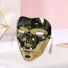 Steampunk Face Coverings Flower Pattern Masquerade Facewear Full Face Covering For Women - vàng - Xem 4