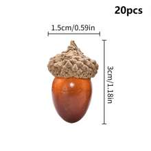 20pcs/50pcs/100pcs Artificial Mini Acorns, Fake Fruit Props Lifelike Oak Nut Plants Model Craft For Photography Props,Party Decoration,Autumn Decorations,Home Kitchen Table Decor, Thanksgiving Halloween Christmas Festival Decorative Ornaments ,Perfect For DIY Crafts, Home Decor, Party Favors,Party Favor Supplies