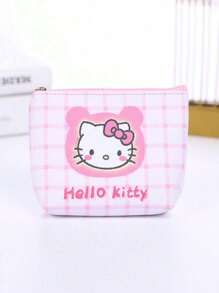 Sanrio 1pc Sanrio Hello Kitty Cartoon Cute Sanitary Pad Cosmetic Bag, Portable Zipper Storage Pouch, Multi-Function Sanitary Pad, Tissue Storage Bag, Suitable For Travel, Business Trips, Outings, Christmas, Holiday Gifts