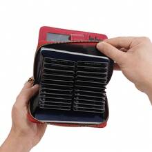 RFID Blocking Fashion Women Wallet Faux Leather Credit Card Holder Large Capacity Hasp Zipper Purse For Women Money Wallet Mini Wallet Purse Wallet Small Wallet Cute Wallet Card Wallet Coin Wallet Wristlet Wallet Pouch Lanyard