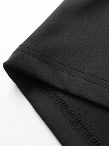 女士加大码弹力腰黑色长裙 | 2026春夏休闲半身裙 | 适合日常穿着和周末聚会的理想情人节穿搭 - 黑色 - 查看 7