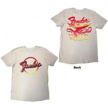 Fender | Official T-Shirt | Made In The USA (Back Print)  - 48-Hour Fast Shipping!  - Beige - View 1