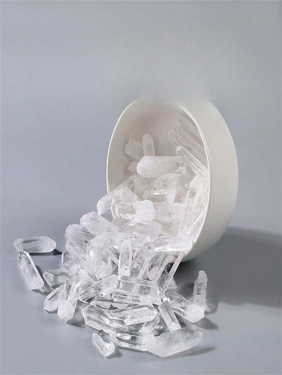 100g Columna hexagonal de cuarzo natural blanco, piedra de cuarzo transparente para quemador de aceites esenciales de cristal