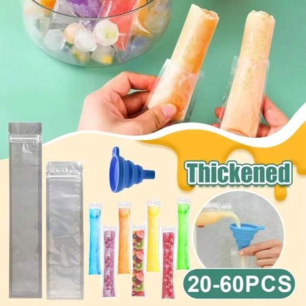 Disposable Transparent Ice Cream Bag Popsicle Bag Ice Cream Juice Yogurt Chocolate Ice Cream Bag Is Cool In Summer.