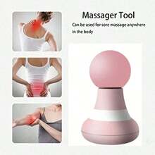 Mini Fascia Gun 400mAh Lithium Battery Intelligent Full Body Muscle Massage Relaxer Vibration Massage Gun Mini Portable Fascia Instrument - Pink - View 3