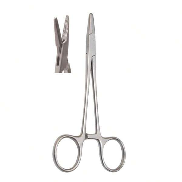 5" Stainless Steel Suture Needle Holder/Driver, For Surgical And Dental Use - High-End Emergency Equipment, Anti-Slip Handle, Anti-Rust Design, Precision Jaws For Suturing, Ligation And Surgical Operations -