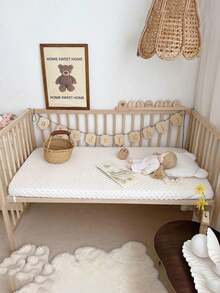 1 Stück 120x65cm Baby Soft & Bequeme Bouclé Spannbettlaken, atmungsaktiv & hautfreundlich, einfarbiger Stil Bettwäsche, warme Baby Matratzenauflage - 120 cm x 65 cm großes Bohnenvlies-Spannbetttuch - Übersicht 5