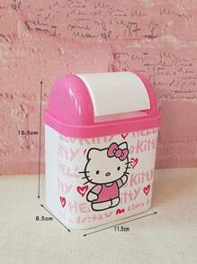 Sanrio Sanrio 1 buc - Coș de gunoi de birou Hello Kitty, Coș de gunoi auto, Accesorii de decorare interioară auto, Coș de gunoi de birou, Colector de gunoi pentru măsuță de cafea mică, Decorațiuni interioare, Lucruri mărunte, Accesorii auto, Esențiale auto, Accesorii auto pentru femei, Stitch, Esențiale festival, Toamnă, Ziua Recunoștinței, Halloween, Crăciun, Carnaval, Recuzită de Halloween, Petrecere de Halloween, Ziua Națională, Toamnă